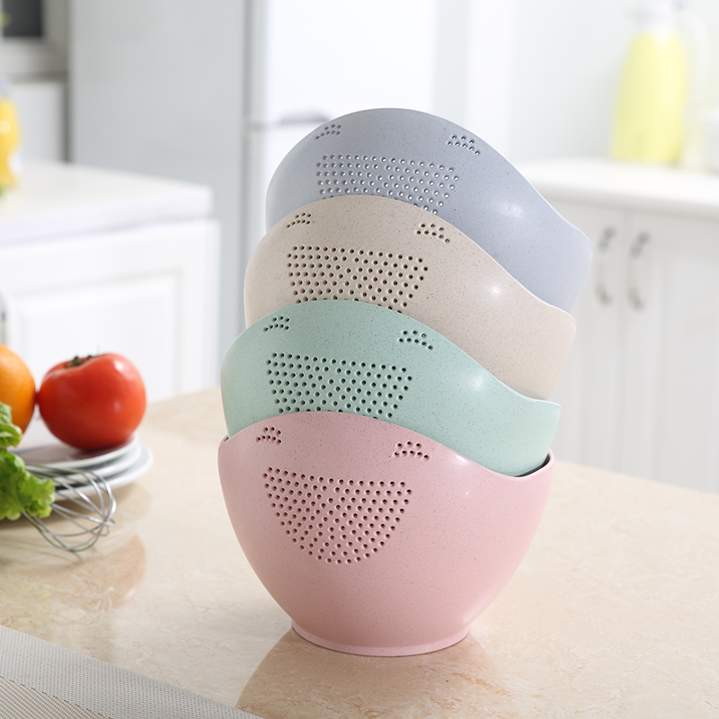 bamboo fiber kitchen rice washing machine, rice washing sieve, household shau kei drain basket, plastic vegetable washing basin, fruit basket, filter basket