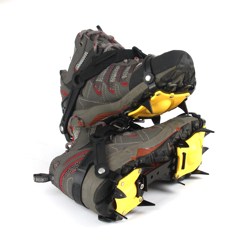 Non-slip shoe covers outdoor crampons 10 teeth snow climbing equipment snow claws mountaineering shoe nails professional ice climbing anti-skid ice grip