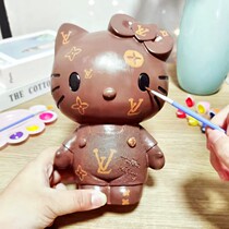Childrens coloring not bad plaster doll painting enamel piggy bank white embryo mold DIY handmade mermaid