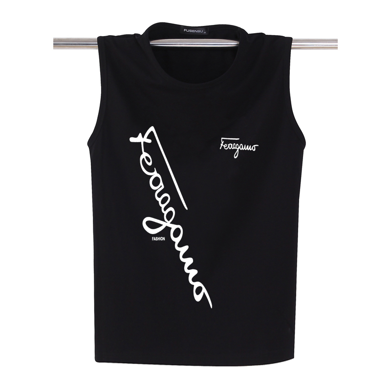 Mùa hè nam vest cotton rộng kích thước thể thao thể thao không tay áo thun béo xu hướng vest bên ngoài mặc vest - Áo vest cotton áo ba lổ