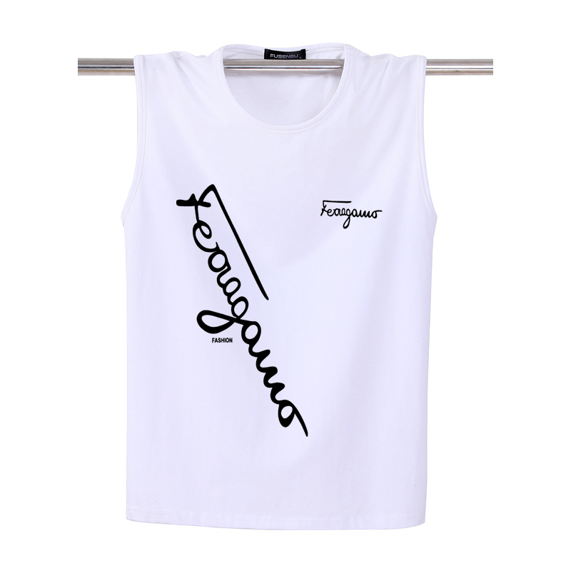 Mùa hè nam vest cotton rộng kích thước thể thao thể thao không tay áo thun béo xu hướng vest bên ngoài mặc vest - Áo vest cotton áo ba lổ