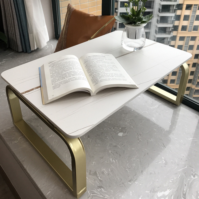 Rock slab bay window table small coffee table Nordic tatami desk Japanese style sitting floor low table light luxury computer learning Kang table