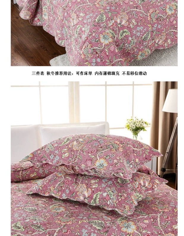 Gỗ lily bông điều quilting Không khí mát mẻ trong các doanh nghiệp giường bông công chúa đám cưới mùa hè loại vải trãi giường ba mảnh bìa - Trải giường