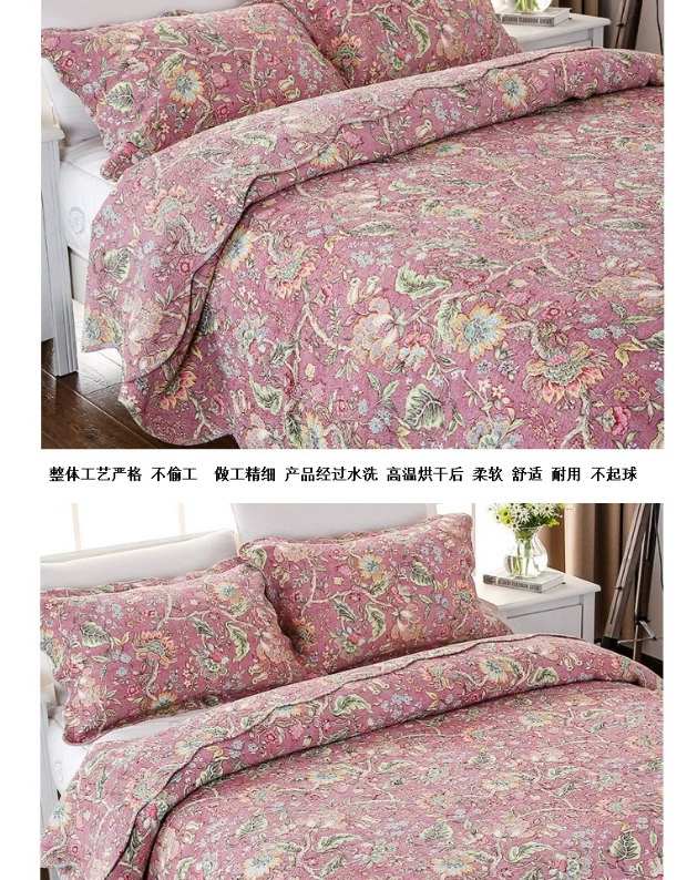 Gỗ lily bông điều quilting Không khí mát mẻ trong các doanh nghiệp giường bông công chúa đám cưới mùa hè loại vải trãi giường ba mảnh bìa - Trải giường ra giường màu xám