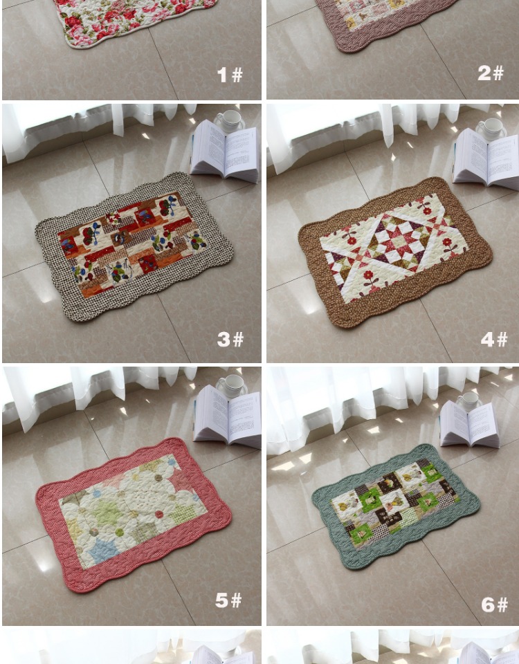 Bông vải chần cửa mat phòng khách nhà đơn giản phòng ngủ hiện đại non-slip mat hấp thụ nước tốt máy có thể giặt