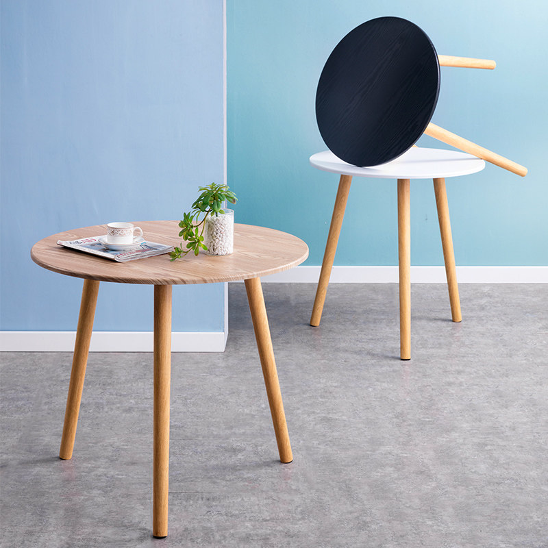 Nordic Solid Wood Round Table Casual Dining Table And Chairs Combine Small Household Type Home Reception Negotiation Table Round Small Dining Table Brief