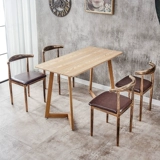 Ресторанные стулья обеденный стул Северный задний стул Iron Art Home Минималистское творческое имитация деревянного кафе ретро -рога