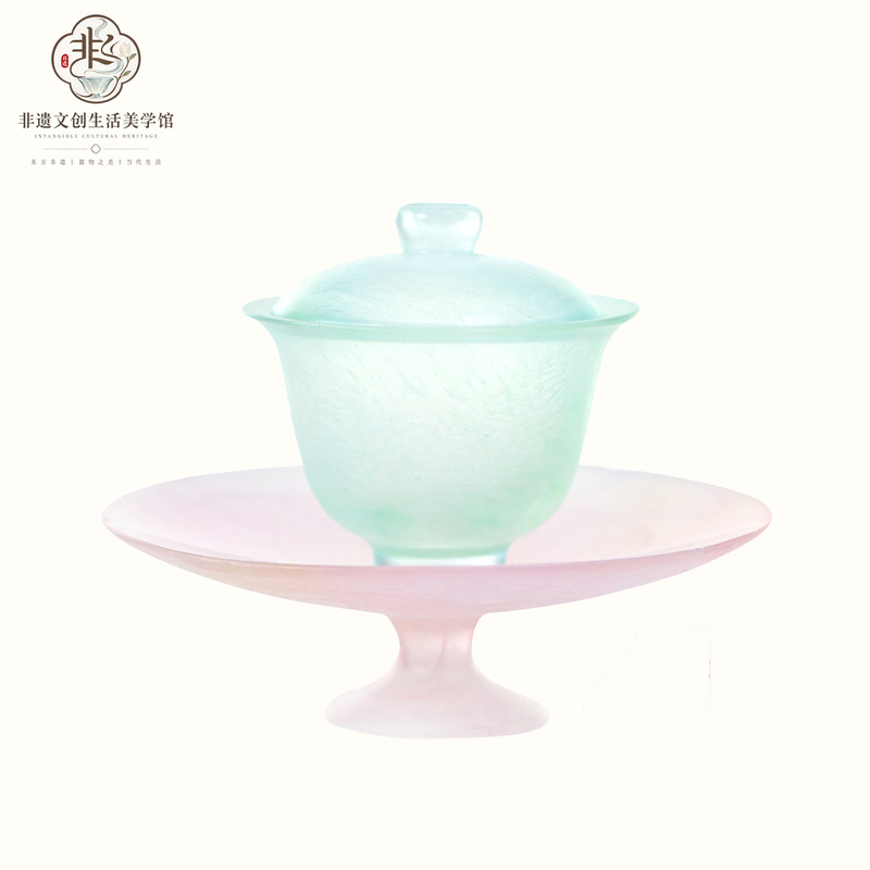 Intangible Cultural Heritage·High-End Traditional Glass Cover Bowl | Kung Fu Tea Set with Decorative Accessories, Gift Box for Friends, Xin Yuan Tang