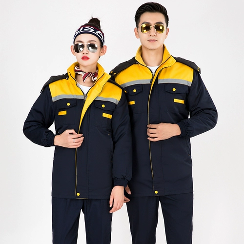 Зимняя рабочая одежда Хлопковое пальто мужское холодное проект Служба страхования труда.