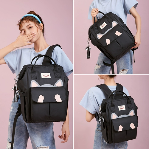 Ранец, вместительная и большая сумка через плечо, рюкзак, для средней школы