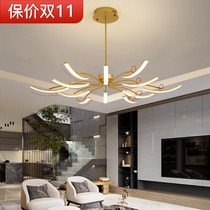 Living room chandelier Nordic style 2021 new dining hall lamp modern simple atmospheric light luxury bedroom led lamps