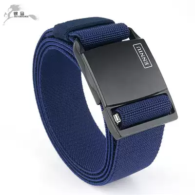 2021 New Tide brand tooling canvas belt zinc alloy magnetic buckle tactical function belt elastic elastic belt
