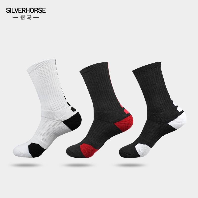 Professional basketball socks thickened towel bottom socks Men's elite socks Medium tube long tube outdoor sports socks High tube protective socks