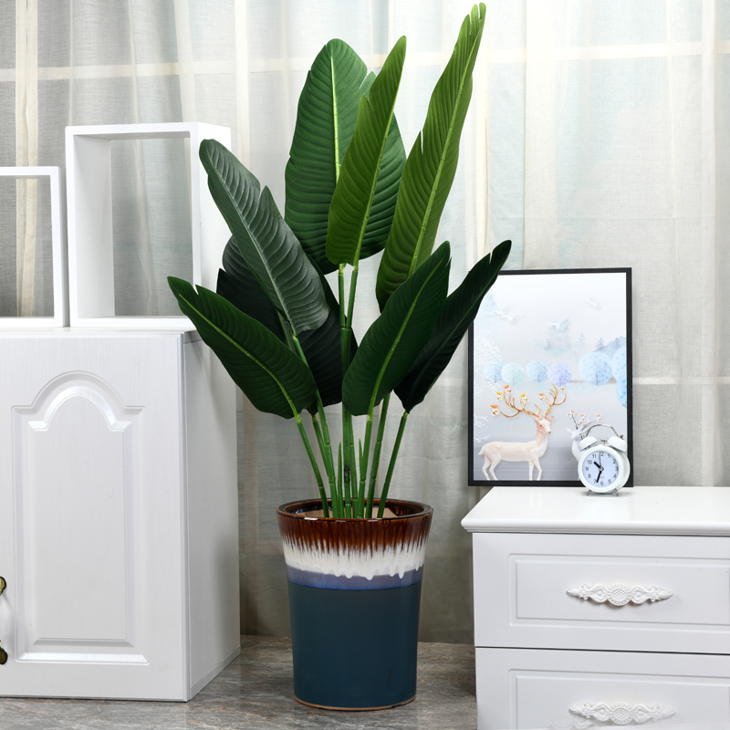 Ceramic large wholesale flower POTS clearance package mail home desktop ground flowerpot contracted green plant POTS to plant trees