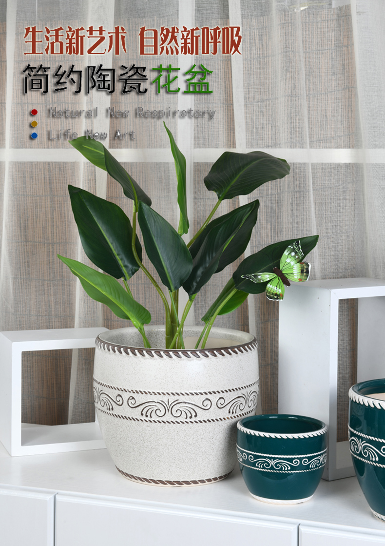 Ceramic large wholesale flower POTS clearance creative butterfly orchid green plant contracted sitting room balcony, fleshy flowerpot pack mail