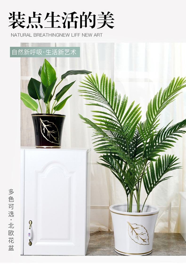 Extra large ceramic flower pot Chinese wind see colour white interior courtyard ground money tree tree planter bag in the mail