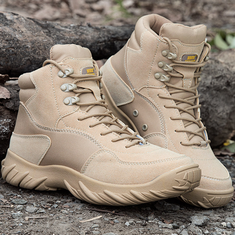 New Field Middle Cylinder Combat Boots Men Super Light Shock Absorbing Special Soldiers Tactical Boots Combat Training Shoes Climbing Boots Winter Warm