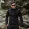 51783 outdoor fleece jacket men thickened winter tactical liner double-sided velvet hooded jacket fleece sweater tide