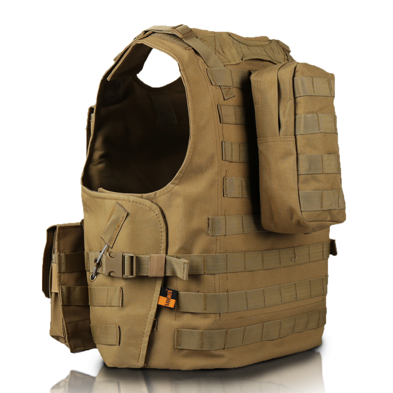 Military fan tactical vest Back coat vest tactical chest hanging anti-stab bulletproof suit Individual equipment thickened special battle lightweight