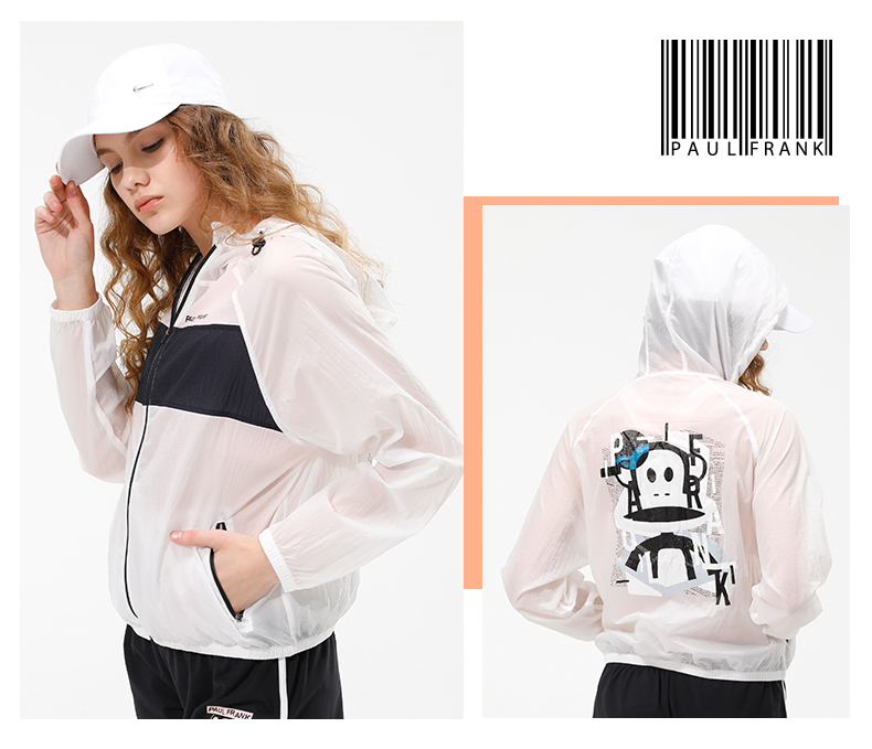 PaulFrank/大嘴猴 防晒皮肤衣 速干透气健身外套 图5
