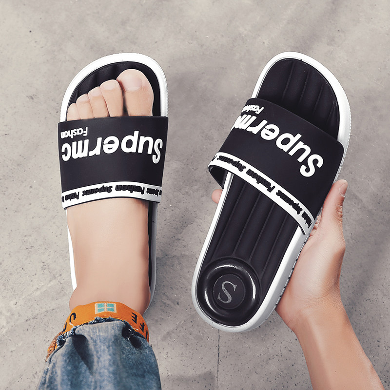 Men's slippers summer 2021 new fashion wear Korean version of the trend personality non-slip outdoor beach word cool slippers