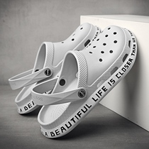 Cave shoes mens summer non-slip soft bottom mens leisure Korean trend personality students Baotou beach slippers