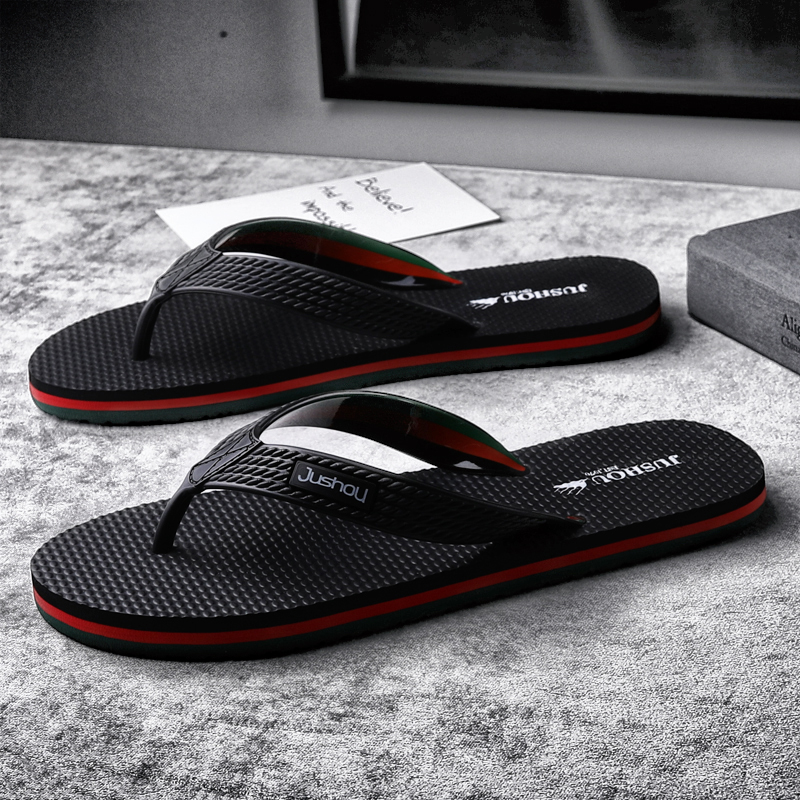 Flip-flops men's summer 2021 new fashion wear men's non-slip tide outdoor Korean beach angle cool slippers