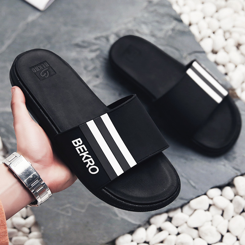 Slippers men's summer fashion wear 2021 new Korean version of the tide personality outdoor beach cool slippers men's non-slip word drag