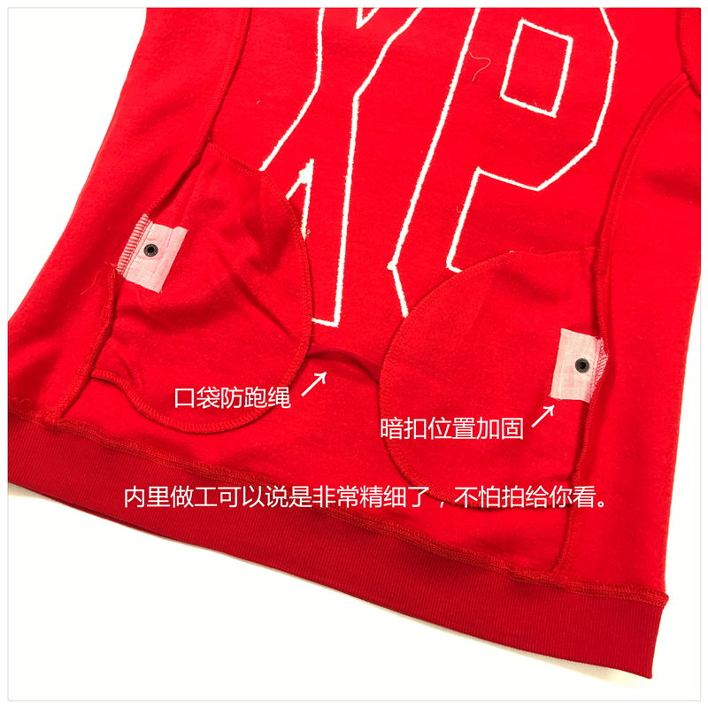 Mua tay tip hàng hóa, chống mùa giảm giá lỏng người đàn ông và phụ nữ mô hình vòng cổ appliqué thêu cộng với nhung áo len đỏ quần áo đẹp nữ