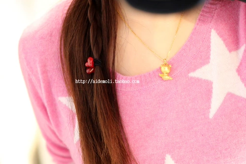 Импортный детский маленький аксессуар для волос, резинка для волос в виде сердечка, в корейском стиле