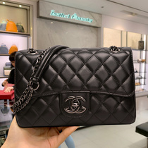 Hong Kong womens bag 2021 new trendy leather chain bag fashion Lingge black high-end bag shoulder messenger bag