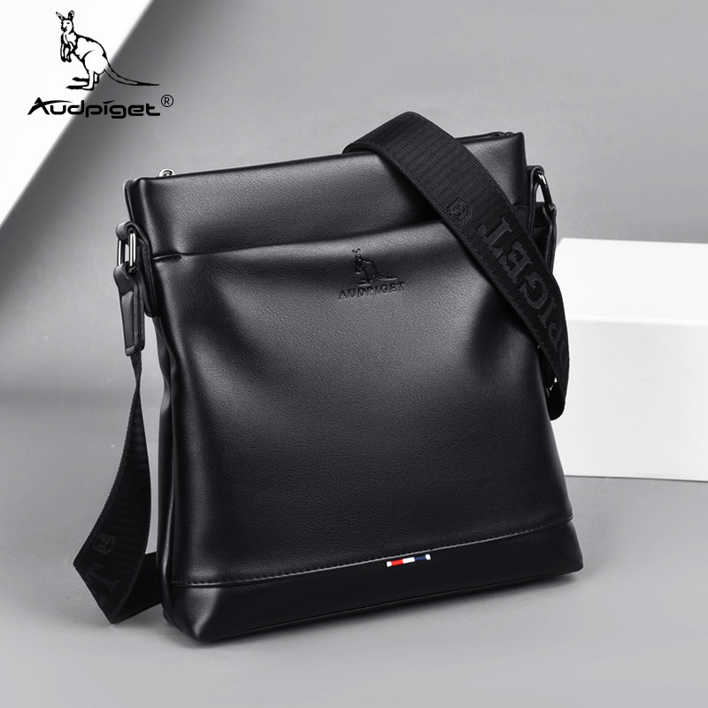 Duppi Kangaroo Single Shoulder Bag Men Business Casual Harp Men Leather Bag Soft Leather Brief About 100 Hitch Satchel Bag
