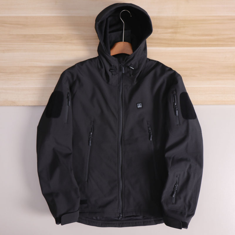 Electrically Heated Multi-Pocket Outdoor Fleece-Lined Jacket, Foreign Trade Autumn and Winter Men's Thickened Warm Hooded Jacket Electrically Heated Multi-Pocket Outdoor Fleece-Lined Jacket, Foreign Trade Autumn and Winter Men's Thickened Warm Hooded Jacket