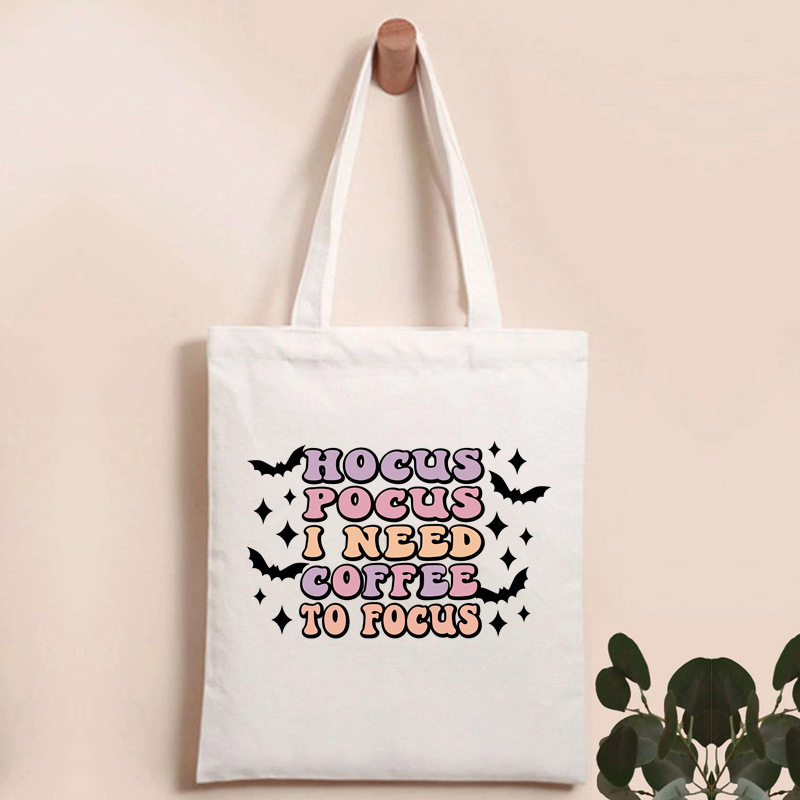Сумка halloween tote bag 欧美风个性万圣节手提袋糖果袋子单肩购物袋