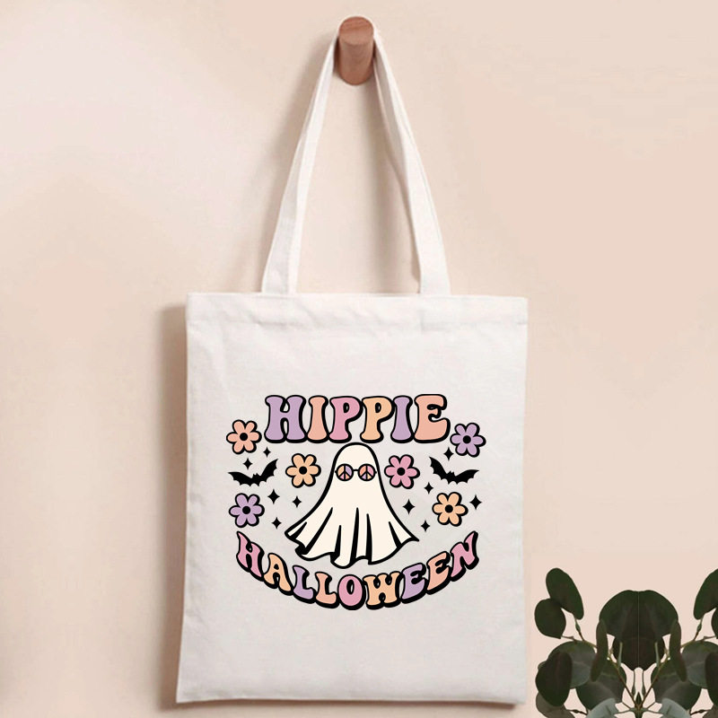 Сумка halloween tote bag 欧美风个性万圣节手提袋糖果袋子单肩购物袋