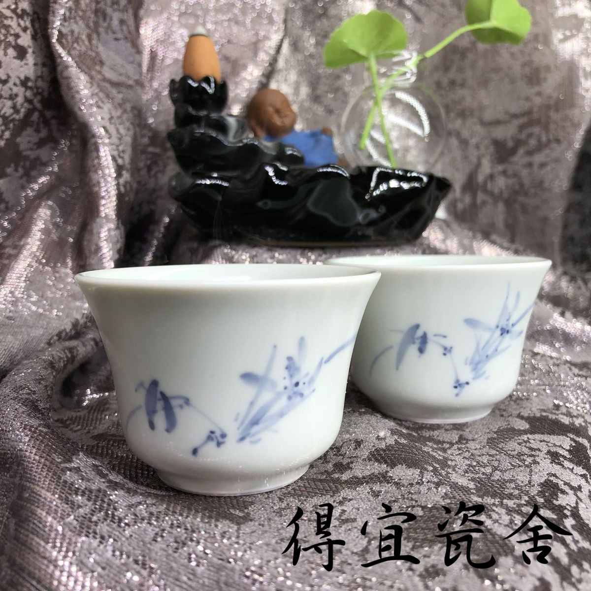 Taiwan's Xiaofang Kiln Qinghua Flower Ancient Moon Cup Spot has been sold out and needs to be contacted with customer service