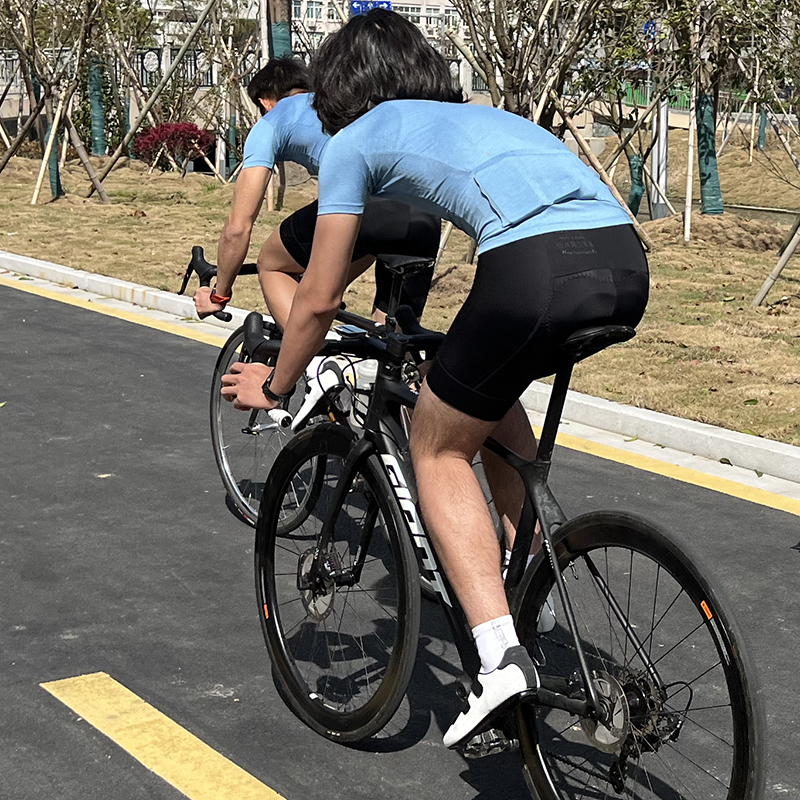 HuB & Bochunxia Male And Female Short Sleeve Riding Jacket Blouses Pure Color Mountaineering Car Road Speed Dry And Breathable Comfort