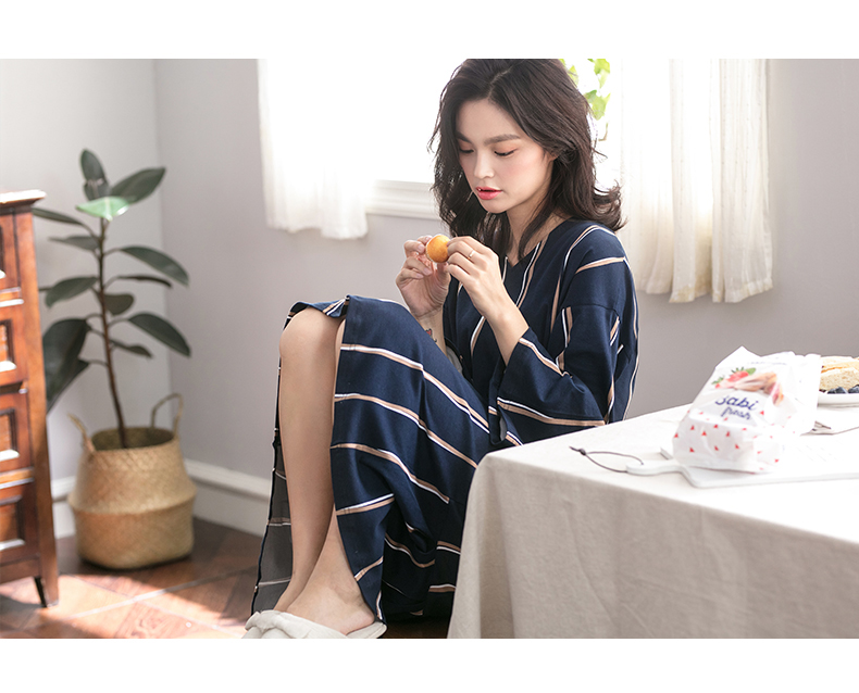 [Tự hoạt động] Jing Yun nhà dịch vụ dài tay bông vài bộ đồ ngủ có thể được đeo bên ngoài Z77237-Z77238 bộ hoạt hình các loại
