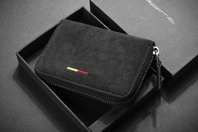 alcántara flap fur leather ultra-thin card bag small male and female suede card bag multi-position financial card sleeve