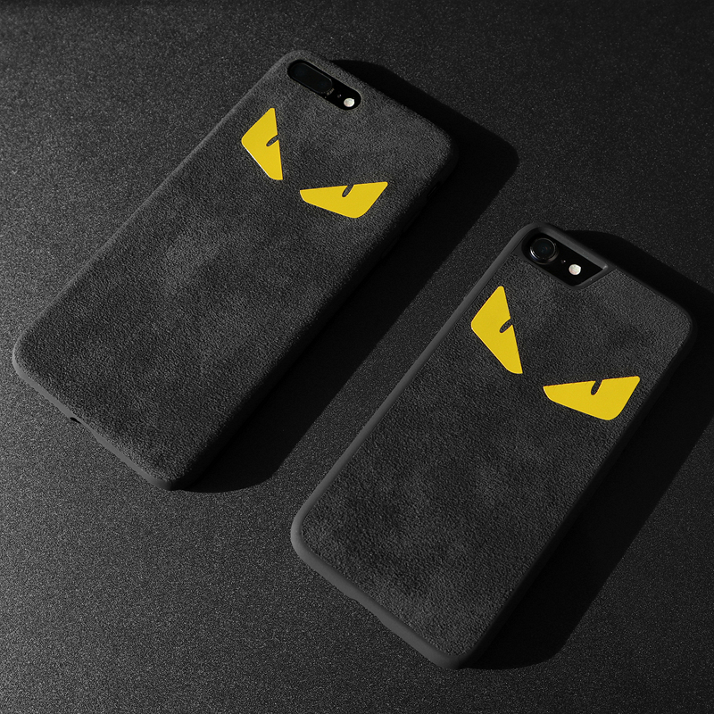 LWE Fold alcantara for Apple iphone7 8plus Mobile Phone Protective Shell Silicone All-Pack Soft Tide Brand Protection