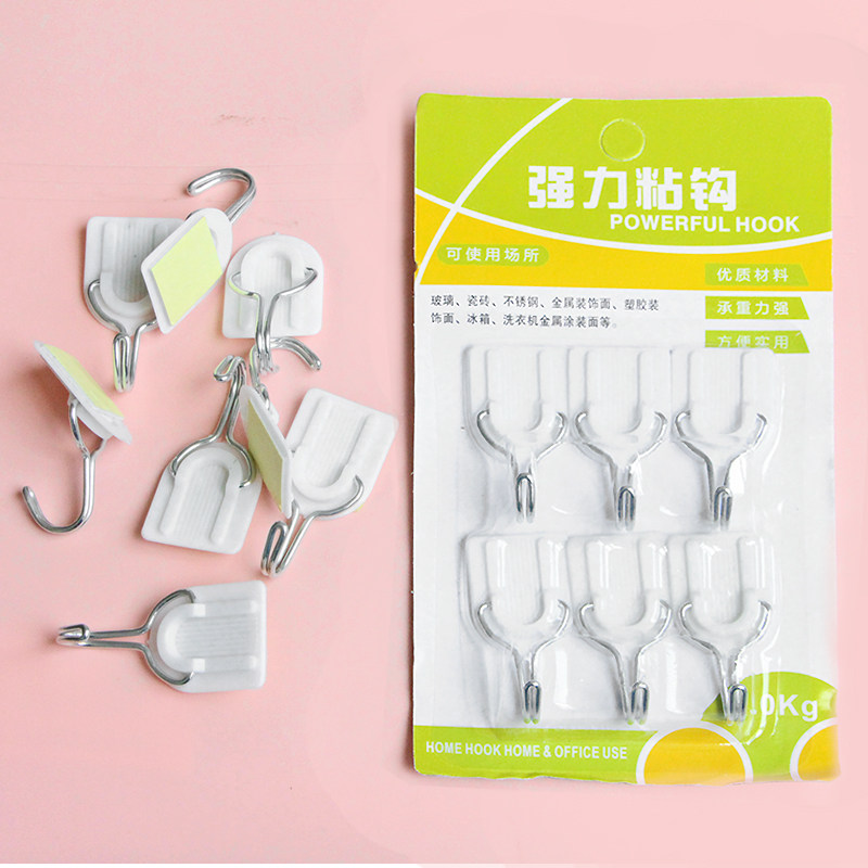 Strong load-bearing adhesive Adhesive Hook Stainless Steel Minimalist Door Post Post Wall Wall Stickiness Hook Photo Wall Plastic Table