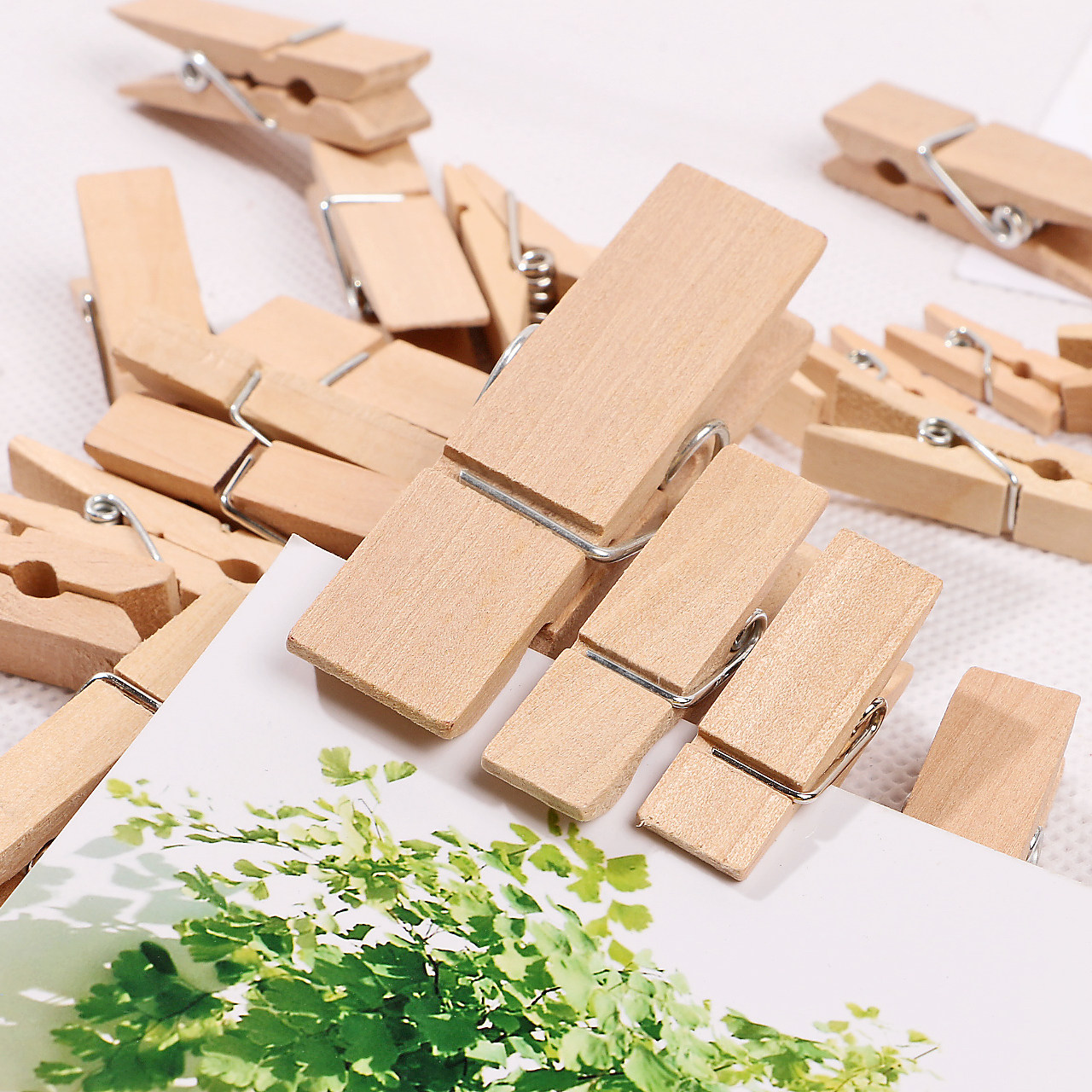 Wood Clip Photo Hemp Rope Photo Clip Small Wood Clip Accommodating Clip Snack Clip Log Square Table