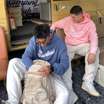 SANBAI Sanbai spring tide brand 420g thickened fleece sweater couple foam printing top loose hoodie