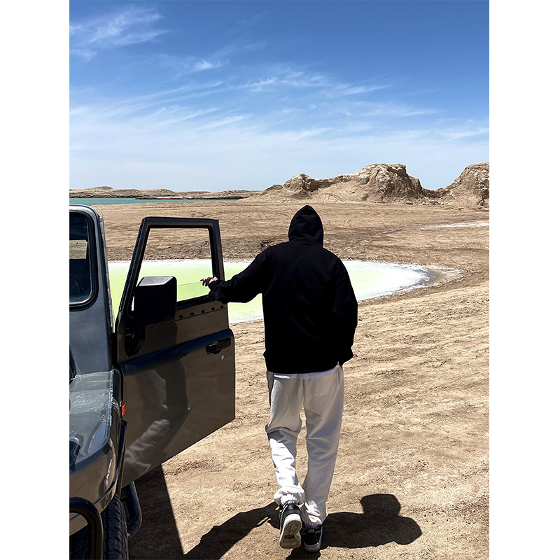 SANBAI exhibi 100 casual pants male 420g heavy with trendy 100 lap sports long pants full cotton loose bungles pants