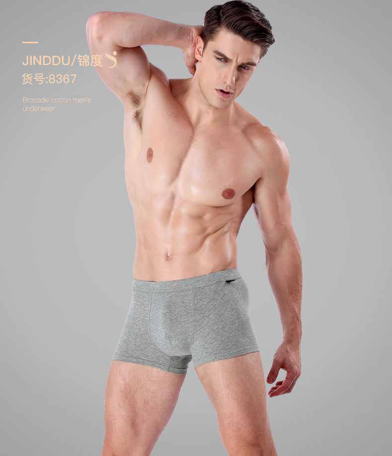 Jindu cotton đồ lót nam boyshort gợi cảm thủy triều bốn góc thanh niên quần thoáng khí quần short cotton nam quần lót nam thun lạnh siêu mỏng