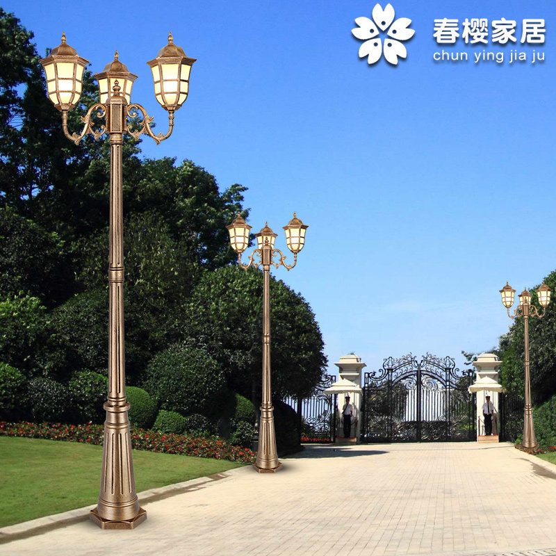 Led Courtyard Lamp 3 m Outdoor Garden Villa Home High-Lever Outdoor Waterproof Eu Style Retro Community Landscape Street Lights