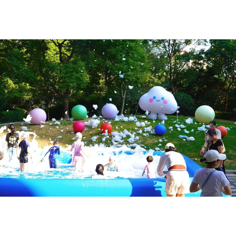 Inflatable Cartoon Cloud-Shaped Balloons, Large White Cloud Pvc Helium Balloons, White Cloud Advertising Inflatables