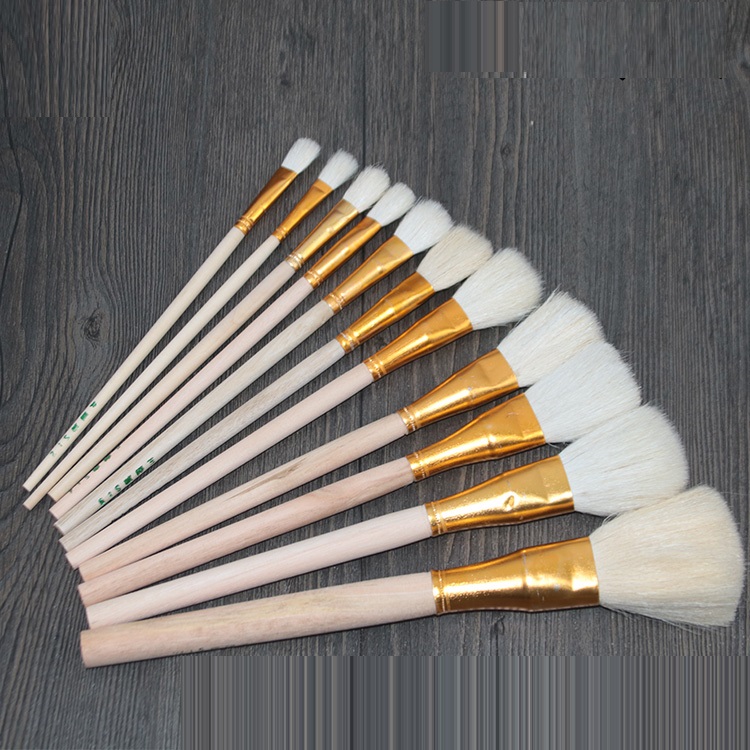 Industrial long handle wool brush Soft head S pen Ceramic gold drawing craft brush Watercolor oil painting brush Paint brush