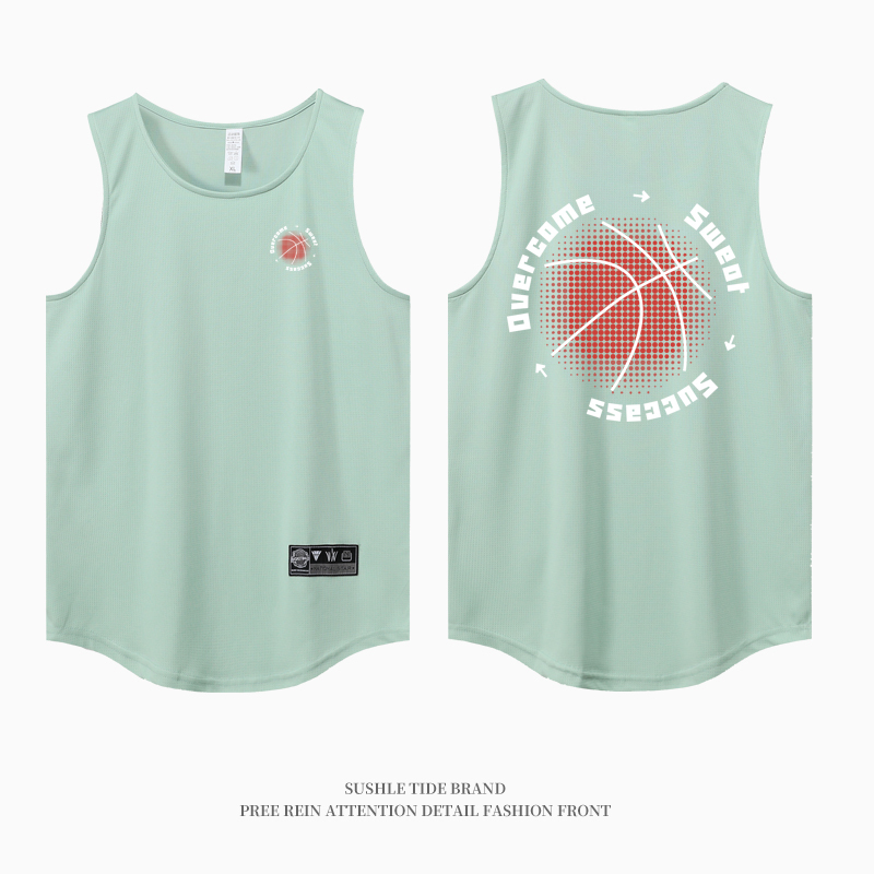 American-Style Basketball Vest Training Unisex Summer Sleeveless Basketball Shooting Jersey Sports Top Loose Fit Fitness Narrow Shoulder Jersey