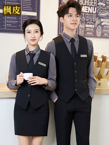 Жилет для работы, классический костюм, рабочий комплект для отеля, делается под заказ, с печатью вашего логотипа